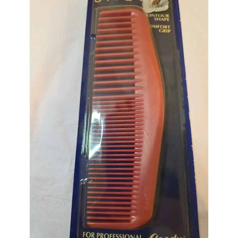 VTG NOS Goody #873 Pink Salon Professional Groomer Comb 1991 Contour USA